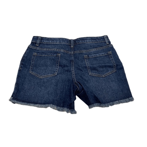 High Waisted Dark Wash Denim Shorts - Picture 2 of 2